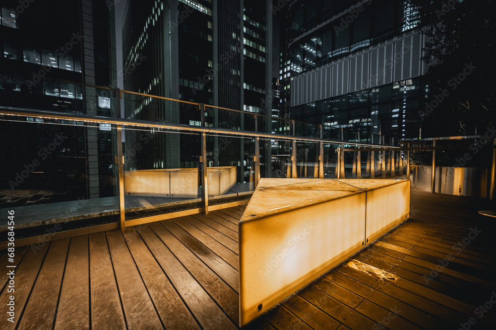 Fototapeta premium A quiet night light-up spot