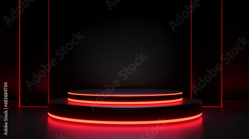 Red light round podium