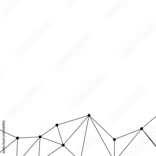 Abstract Low Poly Line Footer
