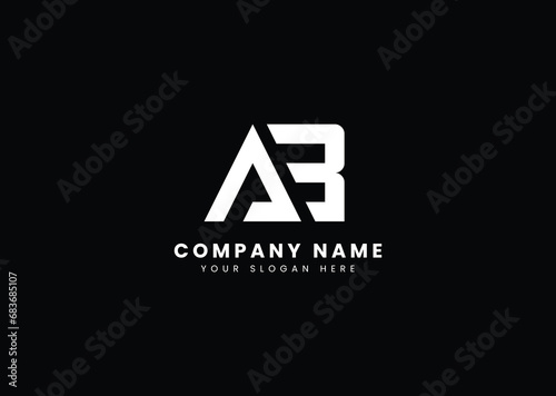 AB logo design vector 
