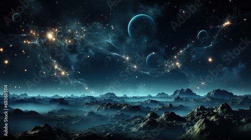Constellation background 3D photo