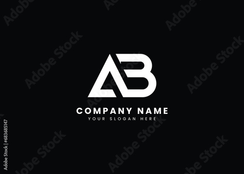 AB logo design vector 