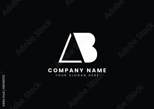 AB logo design vector 