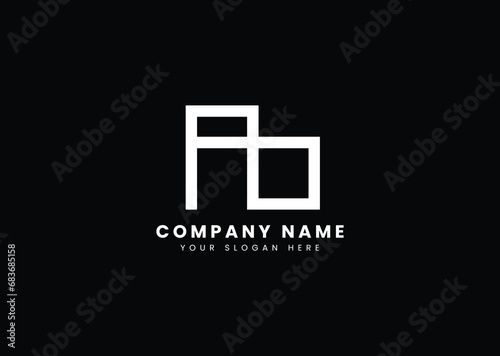 AB logo design vector 