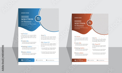 Corporate business flyer print ready template design