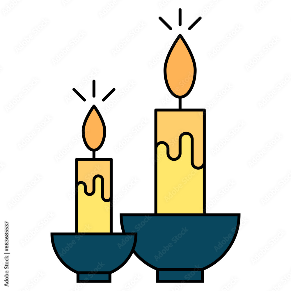 Obraz premium Spa Candle Icon