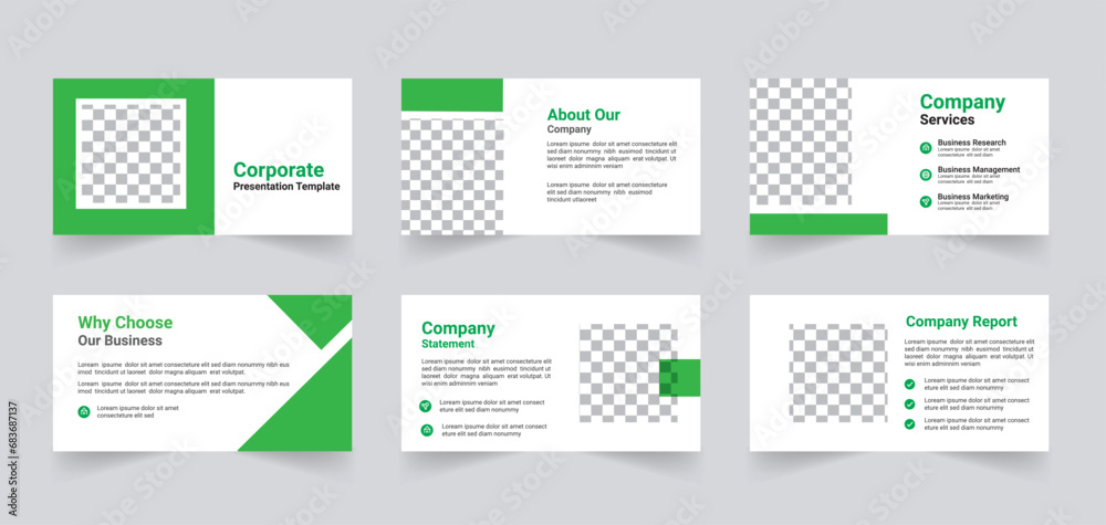 Corporate business presentation template design