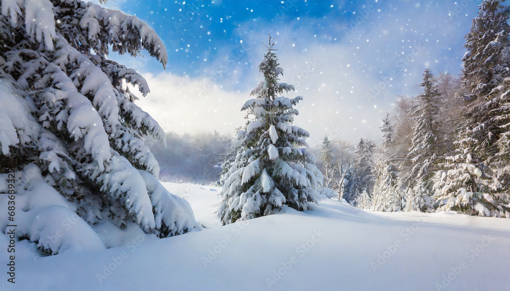 winter forest in the mountains winter forest in the mountains