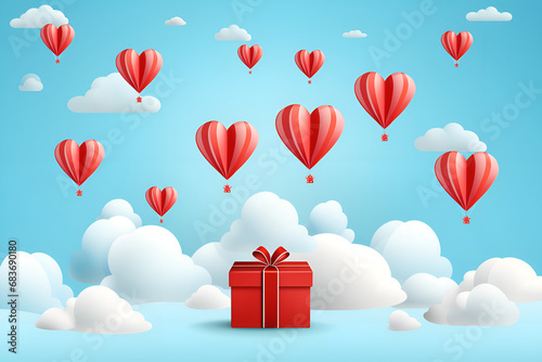 balloons in the sky