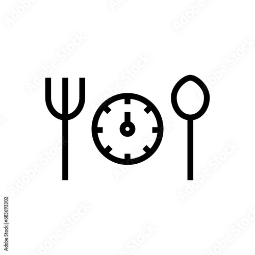 lunch time icon. outline icon