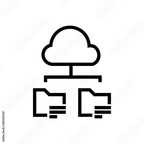 cloud storage icon. outline icon