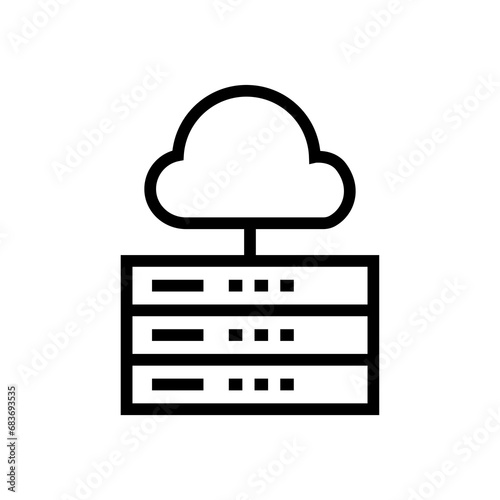 cloud storage icon. outline icon