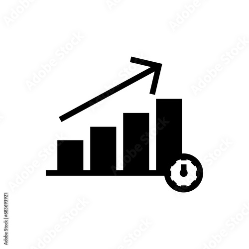 Productivity icon. black fill icon