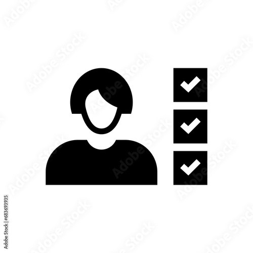 Task icon. black fill icon