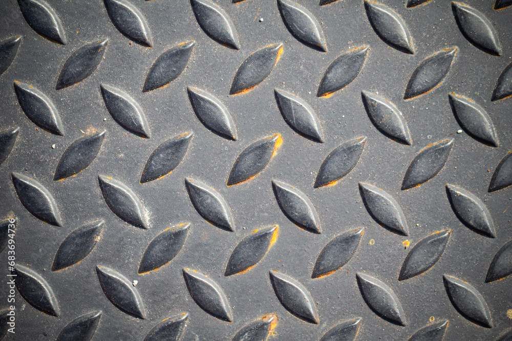 Patterned steel surface and rust. Patterned steel surface and rust.