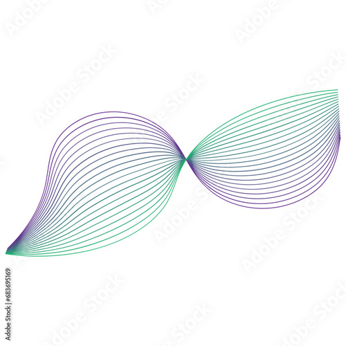 Abstract  smooth wave on a white background.