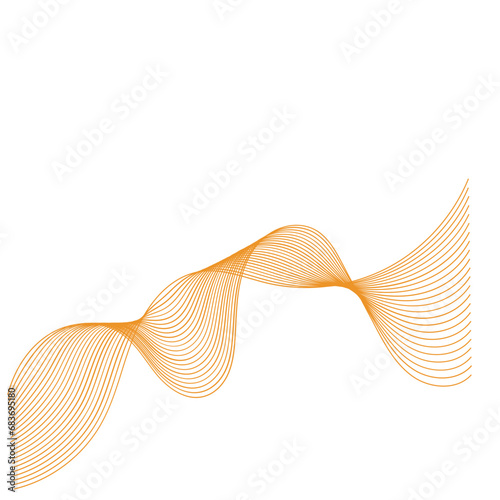 Abstract smooth wave on a white background.