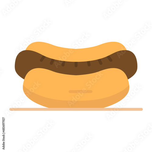 Hot Dog Flat Multicolor Icon