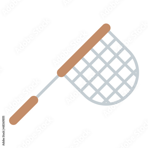 Hand Net Flat Multicolor Icon