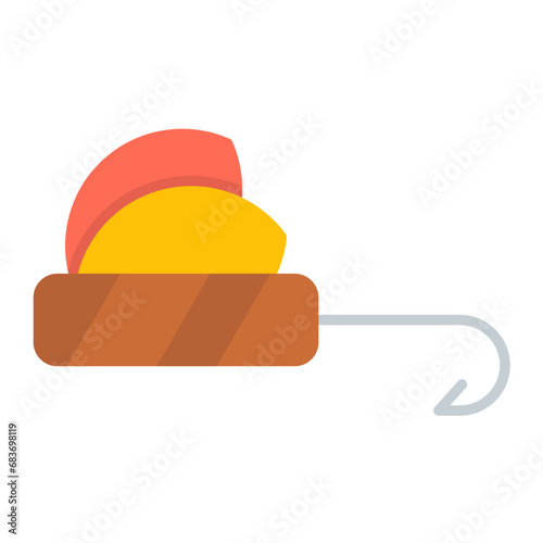 Fly-Fishing Flat Multicolor Icon