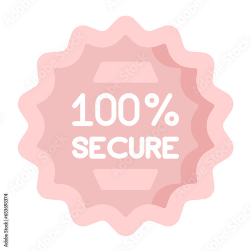 100% Safe Flat Multicolor Icon