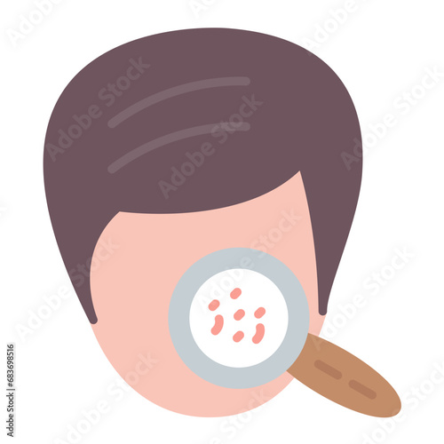 Problematic Skin Flat Multicolor Icon