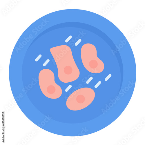 Skin Cell Flat Multicolor Icon