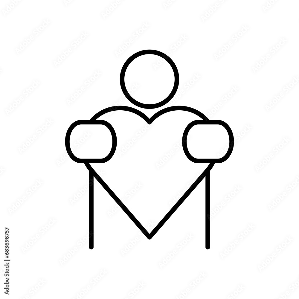 self Love icon. outline icon self Love icon. outline icon