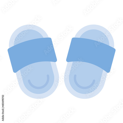 Slippers Flat Multicolor Icon