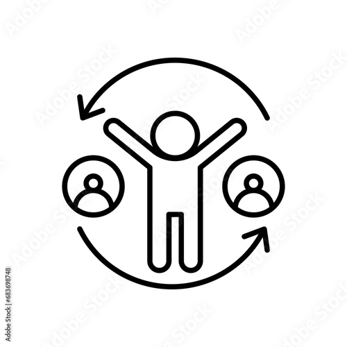 Social icon. outline icon