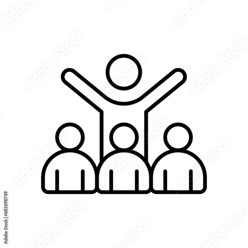 Leadership icon. outline icon