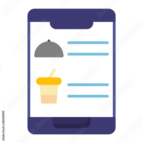 Digital Inflight Menu Flat Multicolor Icon