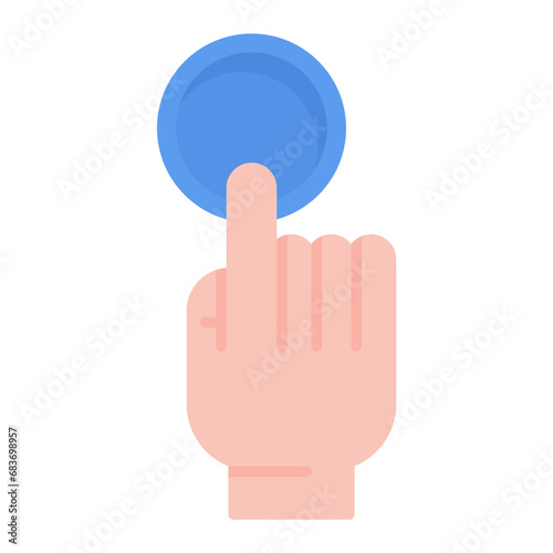 Gesture Control Flat Multicolor Icon