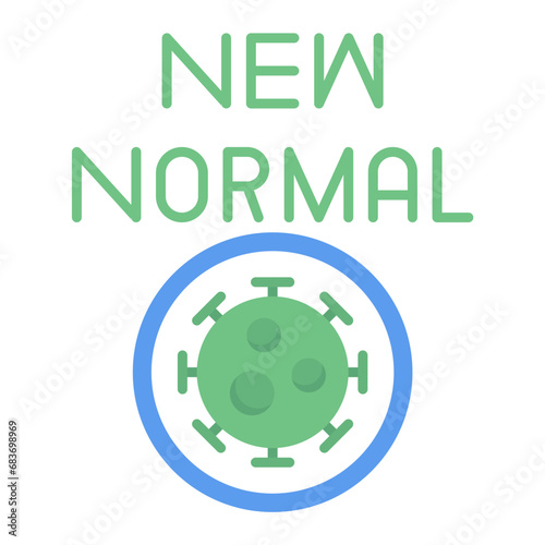 New Normal Flat Multicolor Icon