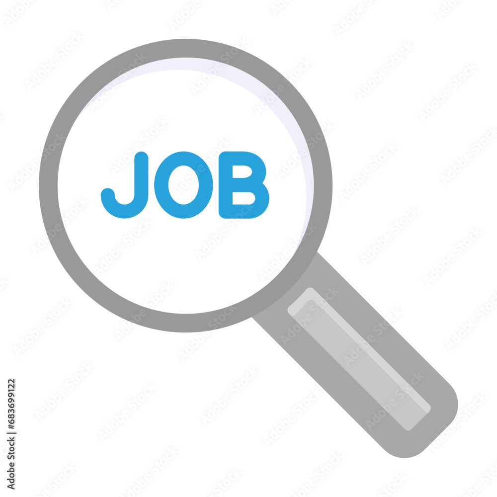 Job Search Flat Multicolor Icon Job Search Flat Multicolor Icon