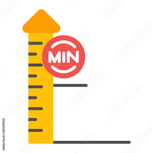Height Limit Flat Multicolor Icon