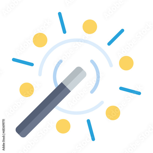 Auto Enhance Flat Multicolor Icon