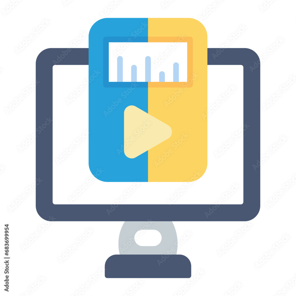 Music Player Flat Multicolor Icon Music Player Flat Multicolor Icon