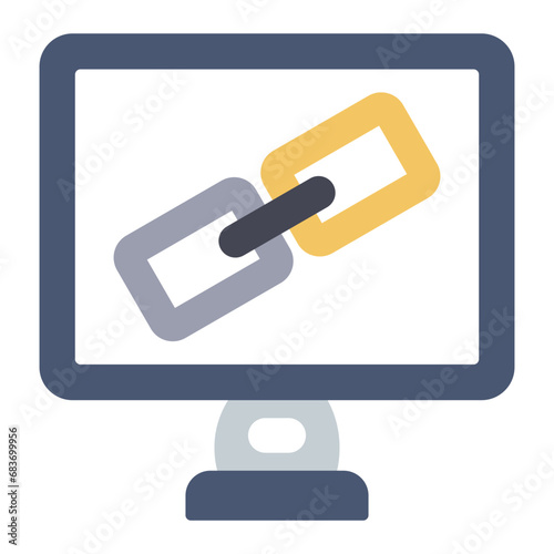 Link Flat Multicolor Icon