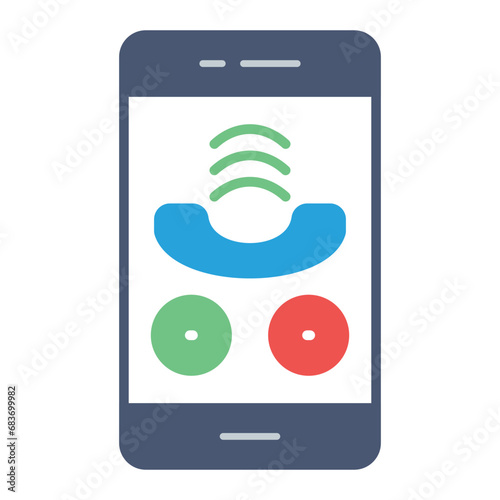 Phone Call Flat Multicolor Icon