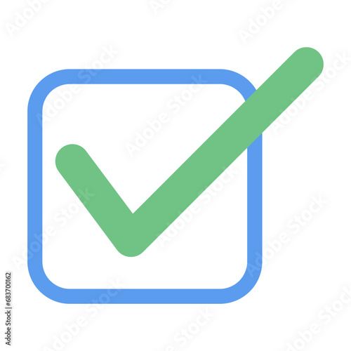 Stacked & Marked Line Flat Multicolor Icon