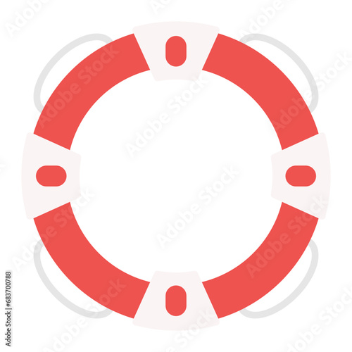 Life Saver Flat Multicolor Icon
