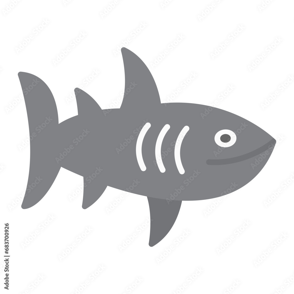 Fototapeta premium Shark Flat Multicolor Icon