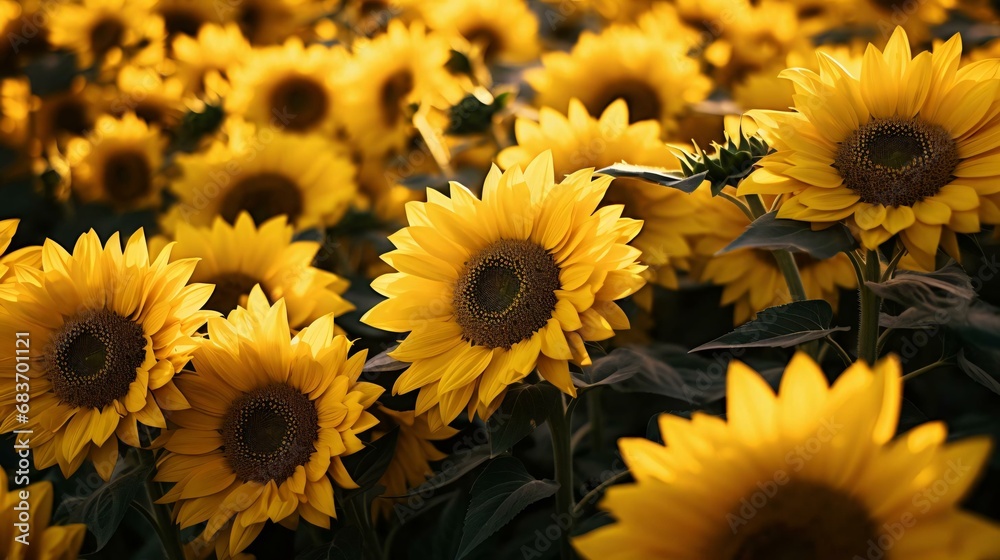 Fototapeta premium a group of yellow flowers