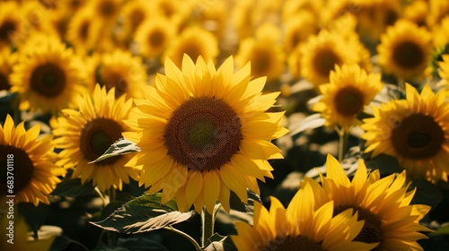 a group of sunflowers