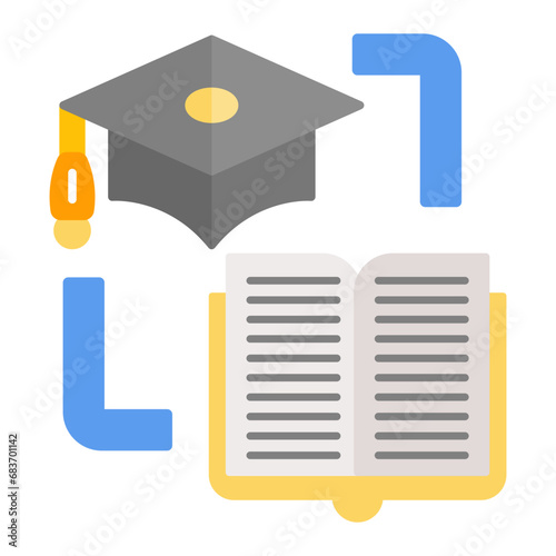 Course Transfer Flat Multicolor Icon