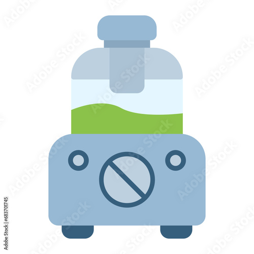 Food Processor Flat Multicolor Icon