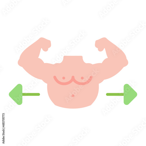 Gain Weight Flat Multicolor Icon