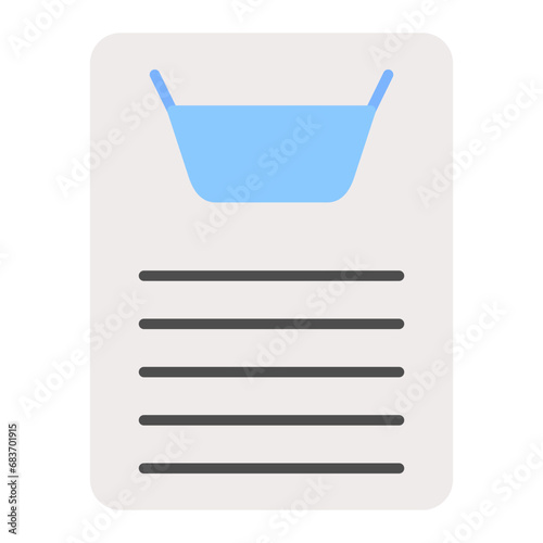 Shopping List Flat Multicolor Icon