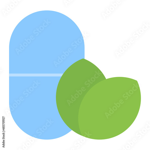 Vitamins Flat Multicolor Icon